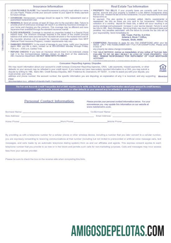 Declaração de hipoteca Habib do Paquistão em formatos Word e PDF, 3 páginas 3 exemplo real